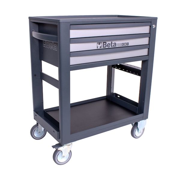 Beta Tool Cart, 3 Drawer, Light Gray, Sheet Metal, 30 in W x 18 in D x 35 in H 051000602 - main